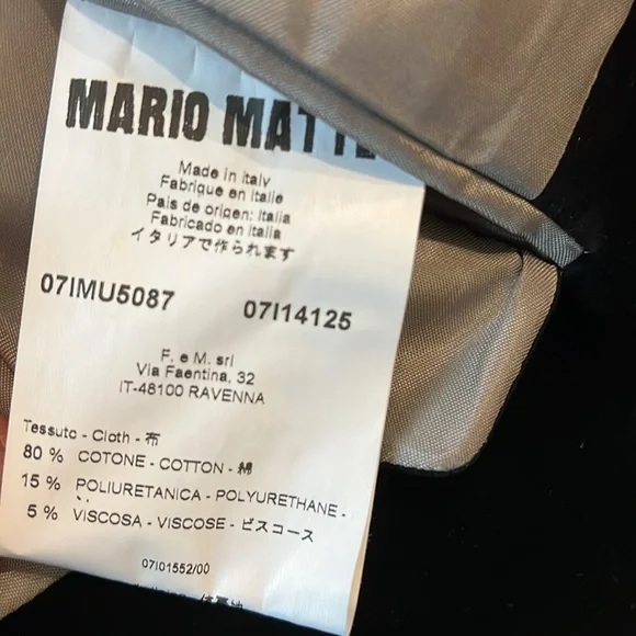 Velvet jacket, for a formal black tie or a nite out! By Mario Matteo - Picture 5 of 5